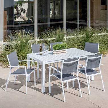 White aluminium outdoor discount chairs